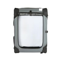 Amazon Basics skladacia cestovná prepravka so 4 dverami pre mačky, psy a iné domáce zvieratá, sivá, S, 66 x 46 x 46 cm 6