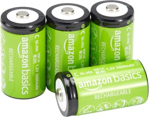 Amazon Basics NiMH punjive baterije tipa C, 5000 mAh - 4 komada