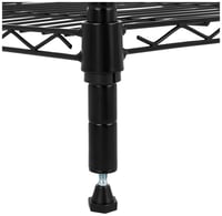 Amazon Basics 5 szintes állítható magasságú polcrendszer, 795 kg teherbírás, szintező lábakkal, fekete, 36 x 91 x 183 cm 4
