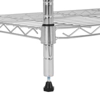 Amazon Basics 5 szintes állítható magasságú tárolóállvány, 453 kg teherbírás, krómozott, 36 x 91 x 183 cm 4