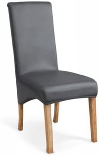 Amazon Basics 6 darabos nyújtható étkezőszék huzat szett sötétszürke - 6 Stück, Darkgray, solid 7