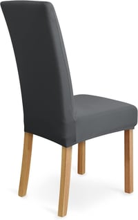 Amazon Basics 6 darabos nyújtható étkezőszék huzat szett sötétszürke - 6 Stück, Darkgray, solid 3
