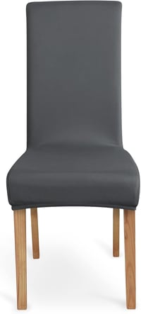 Amazon Basics 6 darabos nyújtható étkezőszék huzat szett sötétszürke - 6 Stück, Darkgray, solid 2
