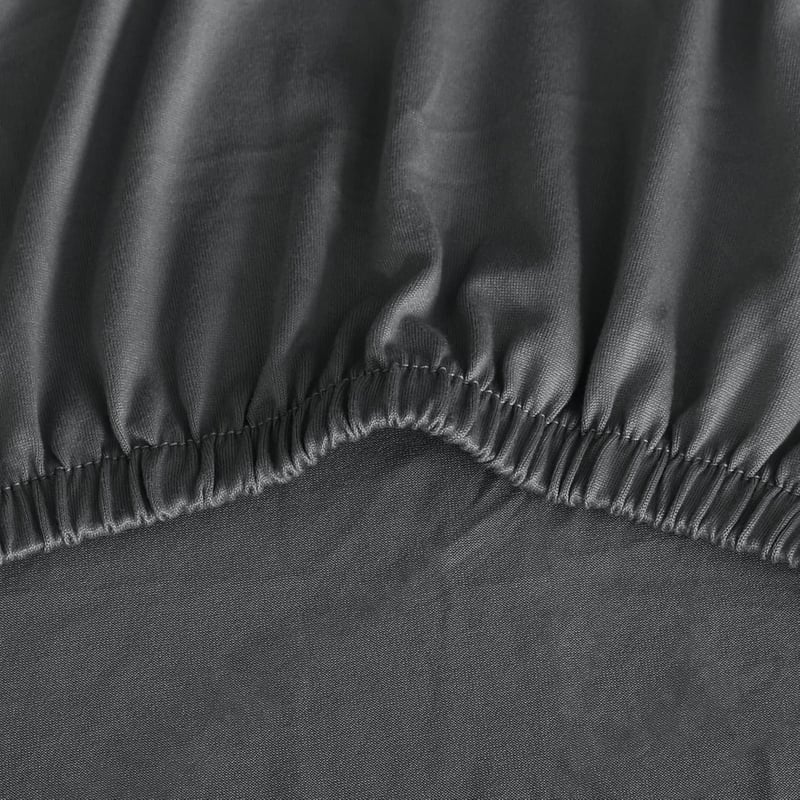 Amazon Basics 6 darabos nyújtható étkezőszék huzat szett sötétszürke - 6 Stück, Darkgray, solid