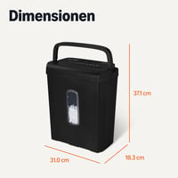 Amazon Basics 6 lapos keresztvágó papírmegsemmisítő hitelkártyával 14L fekete 5