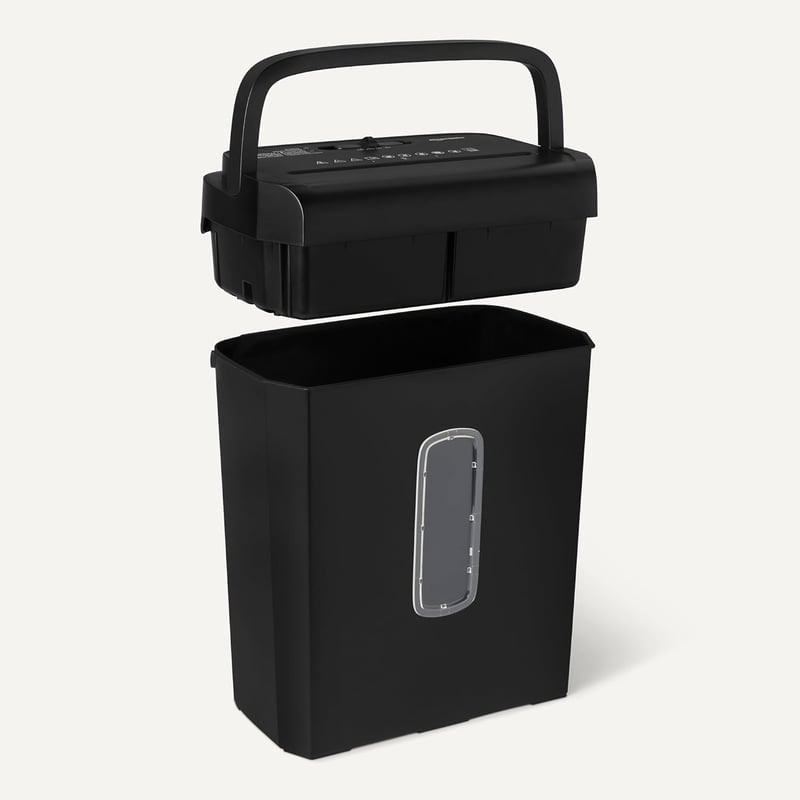 Amazon Basics 6 lapos keresztvágó papírmegsemmisítő hitelkártyával 14L fekete