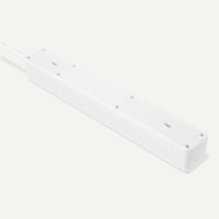 Prelungitor Amazon Basics cu 6 prize, Protecție la supratensiune, Siguranță pentru copii, Cablu 1,4 m, 600J, Alb 4