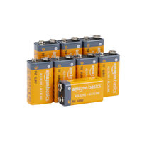Amazon Basics 9V 6LR61 alkalická batéria, balenie 8 ks, pre detektory dymu, CO a elektroniku, životnosť 5 rokov 1