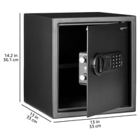 Oceľový trezor Amazon Basics s elektronickým zámkom, 34 l (33x33x36 cm) – čierny 5