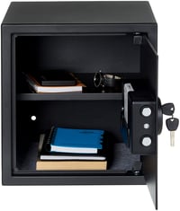 Oceľový trezor Amazon Basics s elektronickým zámkom, 34 l (33x33x36 cm) – čierny 3