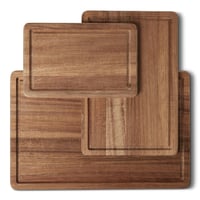 Súprava krájacích dosiek z akáciového dreva Amazon Basics, 3 ks, vopred naolejovaná súprava drevených kuchynských dosiek 1
