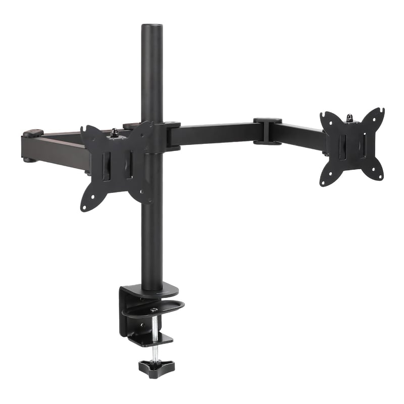 Amazon Basics nastaviteľný držiak na dva monitory, pre 13-32 palcové displeje, max. 10 kg/rameno, VESA 75x75/100x100, čierny