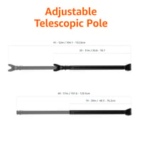 Amazon Basics Állítható Biztonsági Rúd, 69,8 cm, Fekete 6