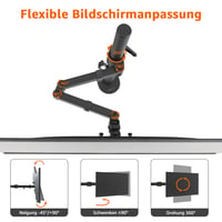 Braț reglabil pentru monitor Amazon Basics, pentru monitoare de 32 inchi (81 cm) și ultrawide de 97 cm, max. 10 kg, VESA 75x75/100x100, negru 3