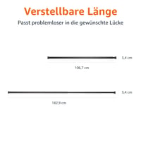 Amazon Basics állítható zuhanyfüggöny feszítőrúd, 106,7-182,9 cm, fekete 2