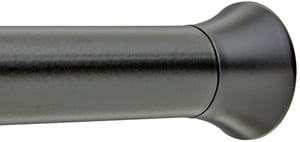 Amazon Basics podesiva šipka za zavjesu za tuš, 198-274 cm, crna, rastezljiva šipka za kupaonicu