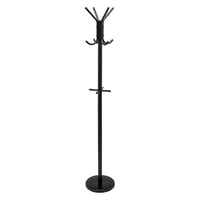 Amazon Basics Stojan na oblečenie a klobúky, 8 háčikov, čierny, 29,5 x 29,5 x 167 cm, so stojanom na dáždniky — škrabance (stav: pozri 2. obrázok) 1