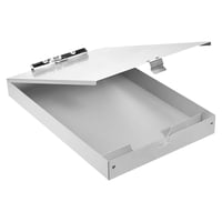Hliníkový klip na dokumenty Amazon Basics s poličkou - 35,56 x 22,8 cm, dvojúrovňový, štandardný klip, strieborný 1