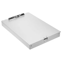 Hliníkový klip na dokumenty Amazon Basics s poličkou - 35,56 x 22,8 cm, dvojúrovňový, štandardný klip, strieborný 2
