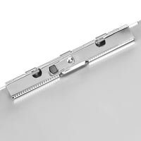 Hliníkový klip na dokumenty Amazon Basics s poličkou - 35,56 x 22,8 cm, dvojúrovňový, štandardný klip, strieborný 4