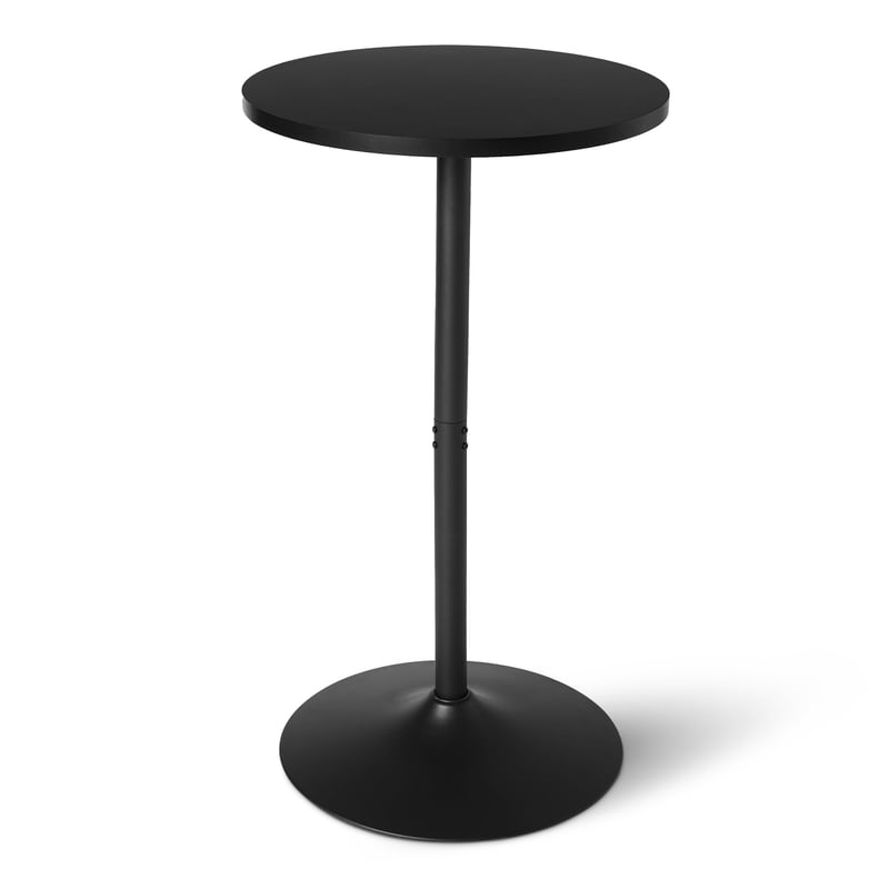 Amazon Basics barski stol, okrugli bistro stol za doručak za unutarnju upotrebu, 59,9 x 59,9 x 106,4 cm, crni