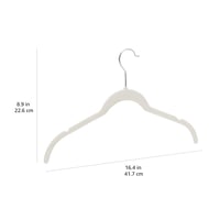 Amazon Basics baršunaste vješalice za košulje i haljine, boja slonovače, pakiranje od 50 komada, širina 41,4 cm 6