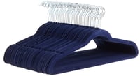 Set umerașe din catifea Amazon Basics – Subțiri, antiderapante, bleumarin/argintiu, 50 buc. 1