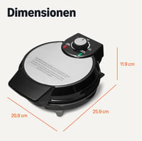 Amazon Basics Belgawaffle Sütő 20cm Tapadásmentes Bevonattal Barnítási Szabályozással 5