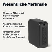 Prenosný reproduktor Amazon Basics Bluetooth 5.3, vodotesnosť IPX5, 6-hodinová výdrž batérie, kompaktný, čierny 2
