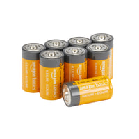 Alkalické batérie Amazon Basics typu C (malé mono) 1,5 V – 8 ks, životnosť 5 rokov 1