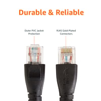 Sieťový kábel Amazon Basics Cat6 Ethernet s konektorom RJ45, 1000 Mbps, 3 m, čierny 3