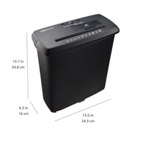 Amazon Basics Csíkos Iratmegsemmisítő, 8 lap, A4 dokumentumokhoz, CD-khez és bankkártyákhoz, 13 literes gyűjtőtálca, fekete 6