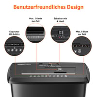 Distrugător de documente Amazon Basics cu tăiere fâșii — coș de colectare de 13 litri (piesă de schimb) 5