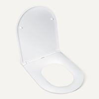 WC sedadlo Amazon Basics v tvare D, biele, so systémom pomalého sklápania Soft Close, rýchloupínacími pántmi, univerzálnou veľkosťou, antistatickým močovinovým povrchom a porcelánovou úpravou 3
