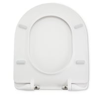 WC sedadlo Amazon Basics v tvare D, z močoviny, matný biely povrch, 36,5 x 43 cm 4