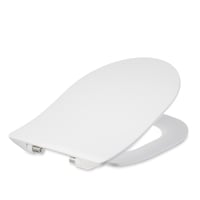 WC sedadlo Amazon Basics v tvare D, z močoviny, matný biely povrch, 36,5 x 43 cm 5
