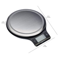 Cântar de bucătărie digital Amazon Basics cu afișaj LCD, oțel inoxidabil, fără BPA, max. 5 kg, negru, baterii incluse 8