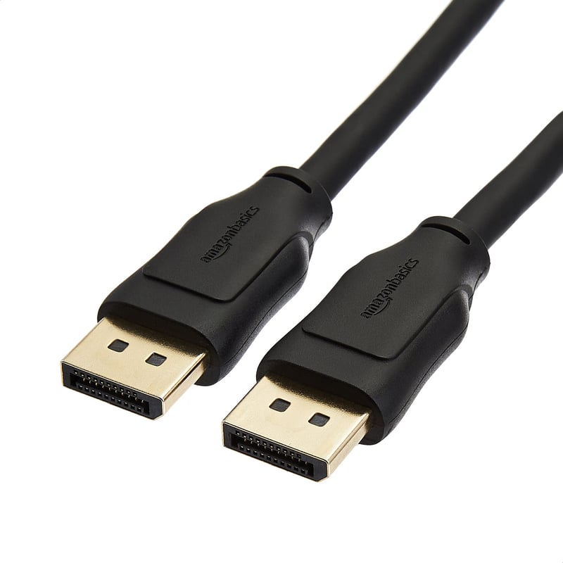 Kábel Amazon Basics DisplayPort 1.4, podpora 8K 60Hz 4K 120Hz HDR, 1,8 m, čierny