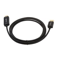 Kábel Amazon Basics DisplayPort – HDMI, jednosmerný, 4K 60Hz, 1080p, pozlátené konektory, čierny, 1,8 m 4