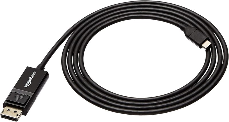 Amazon Basics DisplayPort-USB-C kábel 1,8m fekete kétirányú