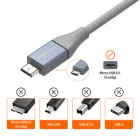 Amazon Basics dvojito opletený nylonový kábel USB 2.0 A – Micro-B – tmavosivý – 3 m 2