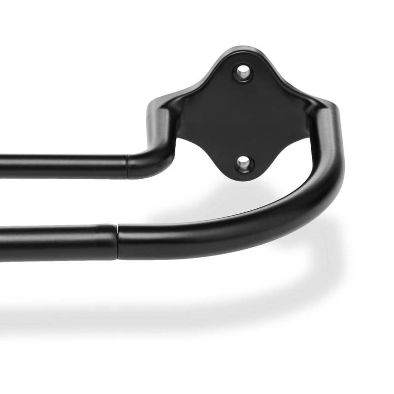Amazon Basics Dupla Függönyrúd Ívelt Rúddal Beltéri Használatra Állítható 122-224 cm Fekete