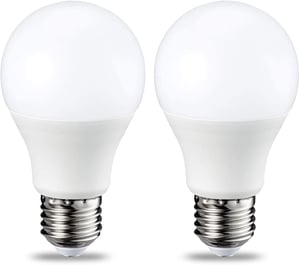 Amazon Basics E27 LED žarulja, 9W (zamjena za 60W), toplo bijela svjetlost, prigušiva, pakiranje od 2 komada