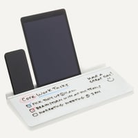 Stolová tabuľa Amazon Basics z tvrdeného skla s organizérom, 3 fixkami a hubkou, 40,1 x 17,3 cm, biela 3