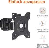 Amazon Basics egymonitoros asztali kijelzőállvány, magasságállítható, acél - fekete 3