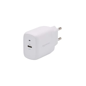 Amazon Basics USB-C zidni punjač s jednim priključkom, 20 W, bijeli, EU utikač, kompaktni mrežni adapter