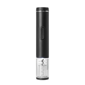 Amazon Basics električni otvarač za vino s LED zaslonom i rezačem folije - crni