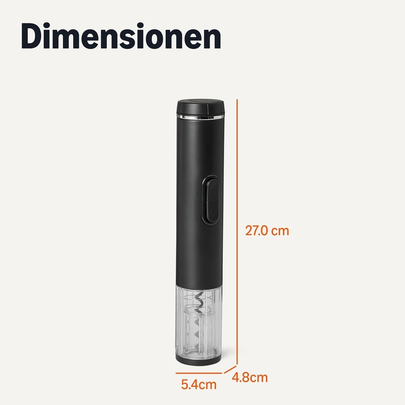 Amazon Basics Elektromos Borvinyónyitó LED Kijelzővel és Fóliavágtóval, Vezeték Nélküli