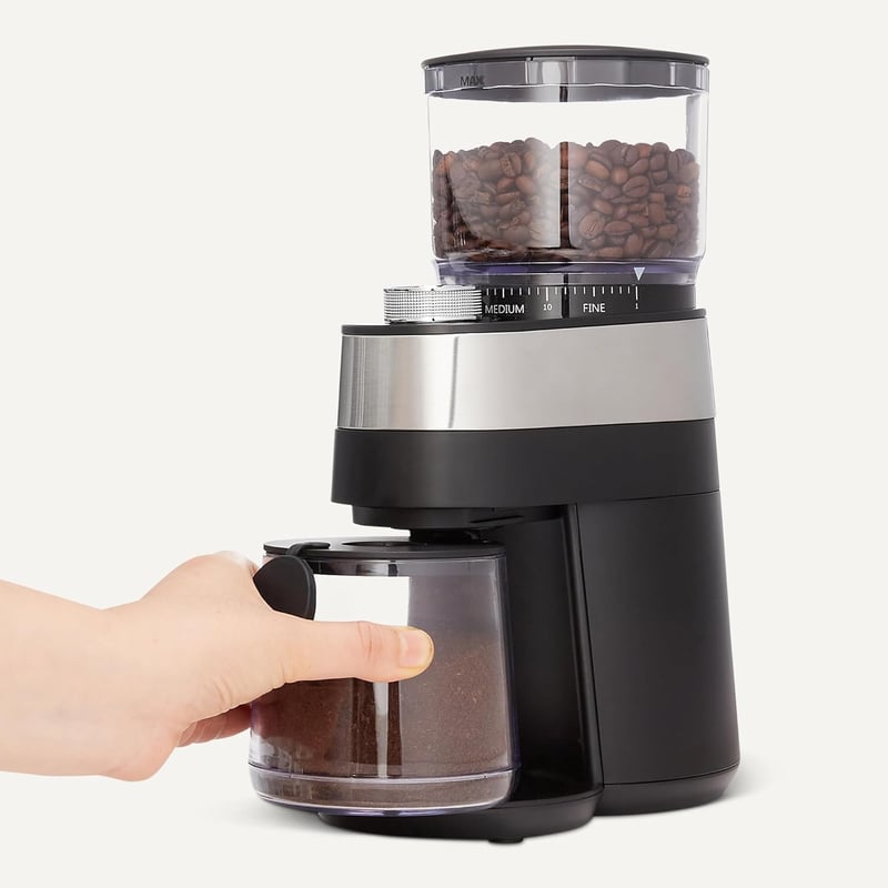 Amazon Basics Elektromos Kávédaráló 30 Fokozattal Espresso és Filteres Kávéhoz Fekete