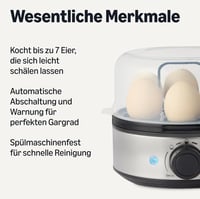 Amazon Basics Elektromos Tojásfőző 7 Tojásos Kapacitás BPA Mentes Fekete 2